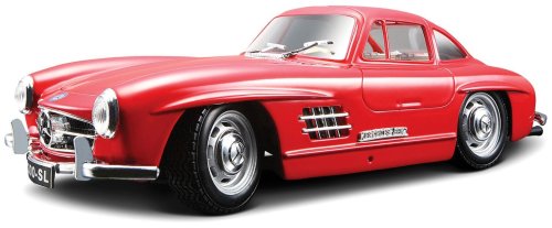 Автомодель - MERCEDES-BENZ 300 SL (1954) (асорті червоний, сріблястий, 1:24)