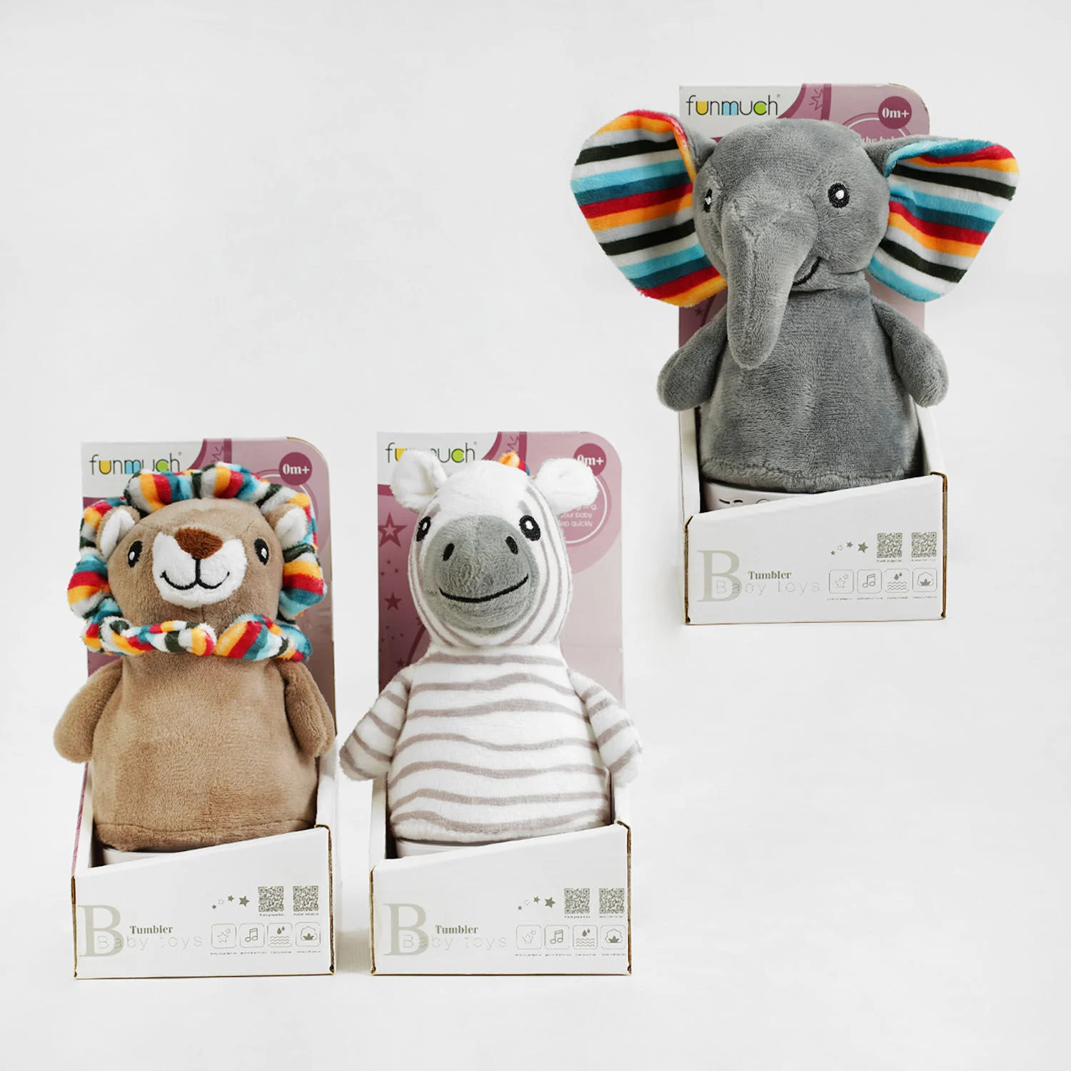 Неваляшка FM 999-1 (72) 3 види, підсвічування, звуки, колискові, в коробці