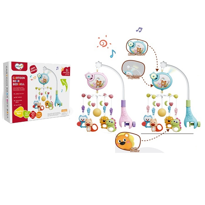 Карусель на візок 368-10 підвіски5шт.(брязк.,4шт.тварини),2кольори,муз.,світло,бат.,кор.,31-24,5-7см