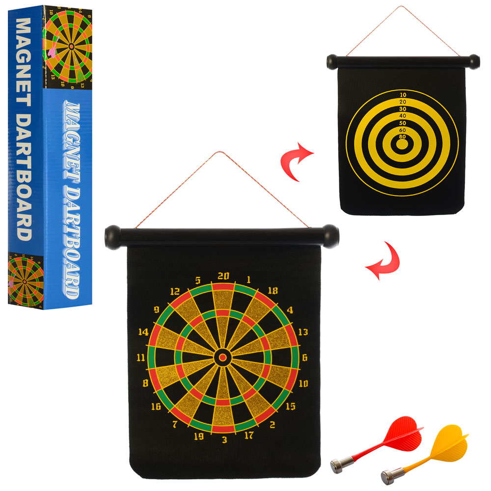 Дартс MS 0101 магнітний, двосторонній, дротики з магнітом 2 шт., кор., 35-7-7 см.
