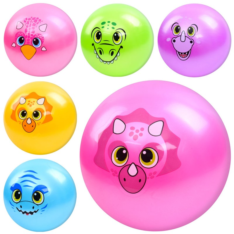 М'яч дитячий MS 3734 9 дюймів, малюнок(диназавр), 60г., 6видів/6кольорів