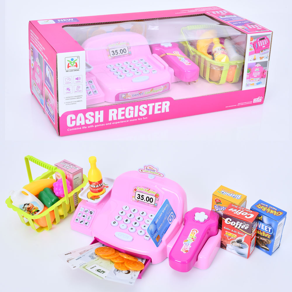 Касовий апарат LS820A72 сканер, ваги, продукти, корзина, гроші, муз., світло, бат., кор.,37-14-17см,