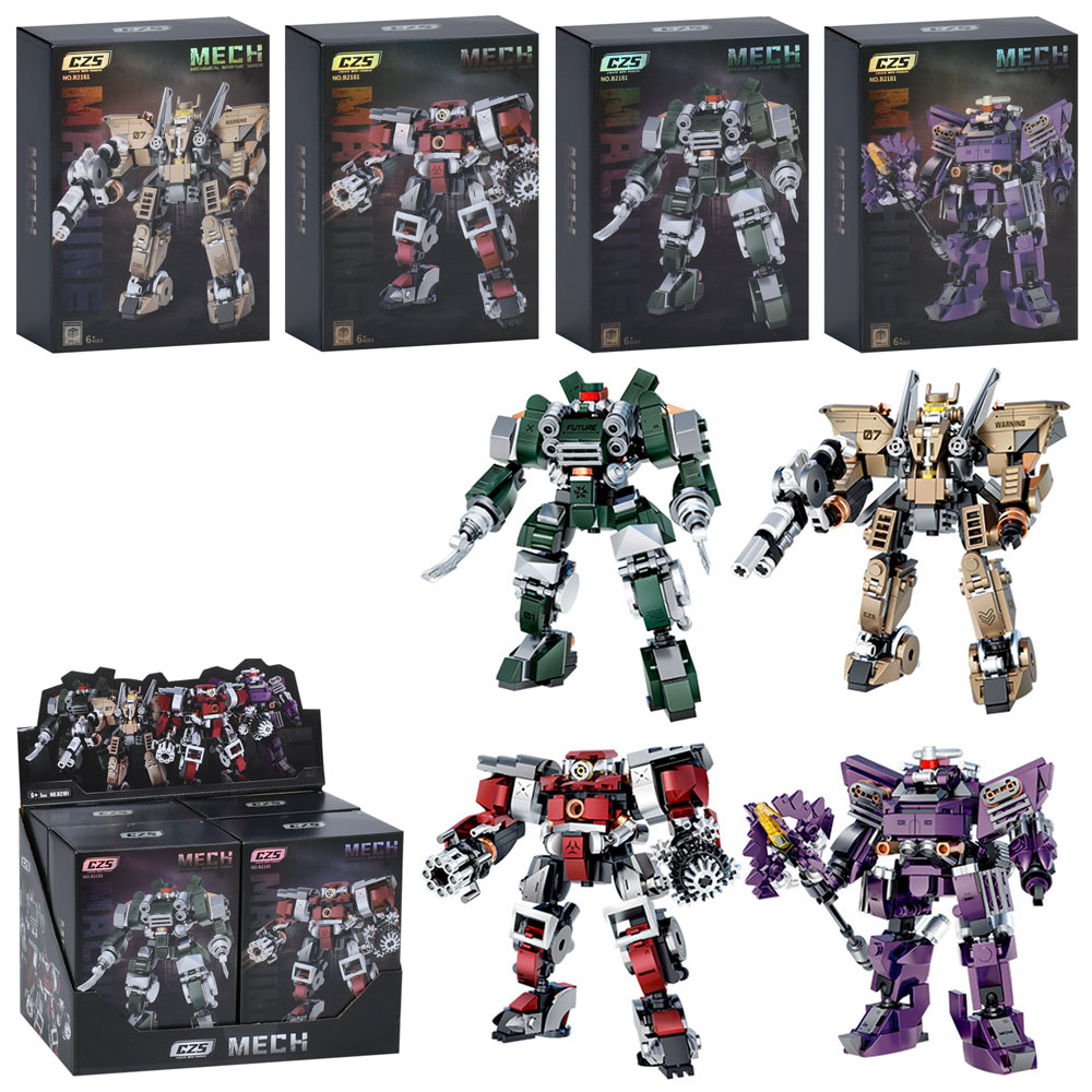 Конструктор B2181 робот, від 242дет, в кор-ці, 4шт(4види) в дисплеї, 31-21,5-16см