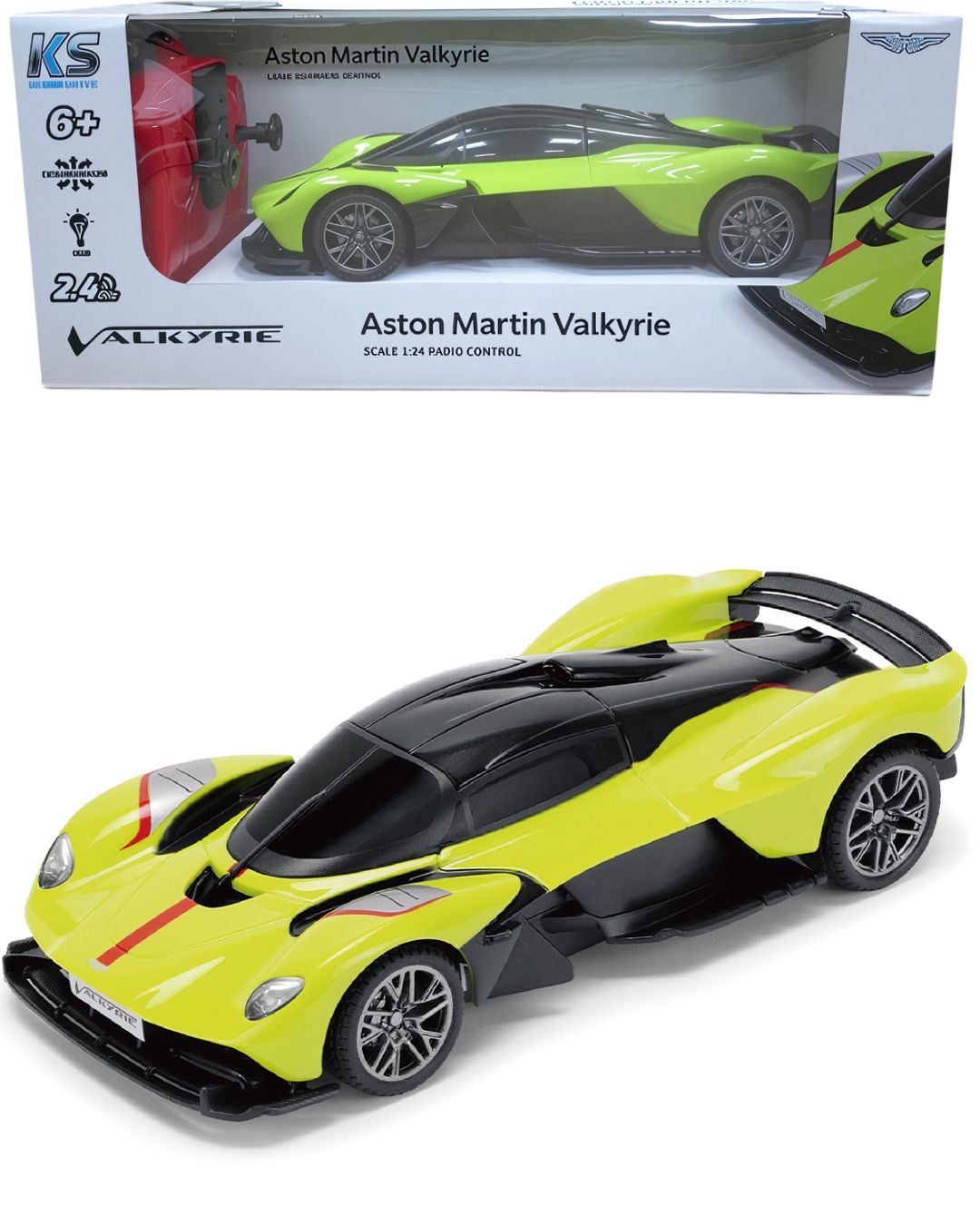Автомобіль KS DRIVE на р/к - ASTON MARTIN VALKYRIE (1:24, 2.4 ГГц, зелений)