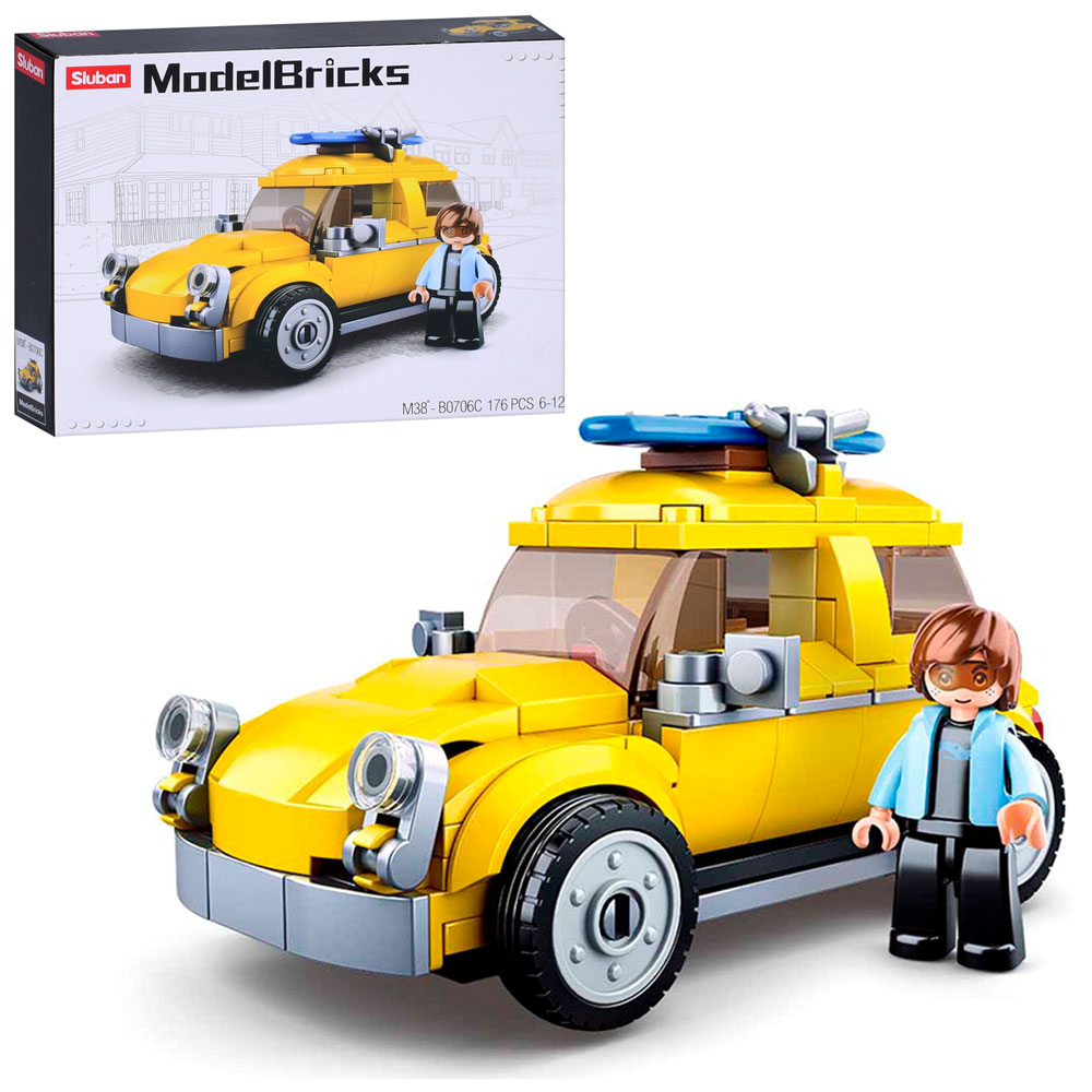 Конструктор SLUBAN M38-B0706C машинка, фігурка, 176 дет., кор., 23,5-19-4,5 см.
