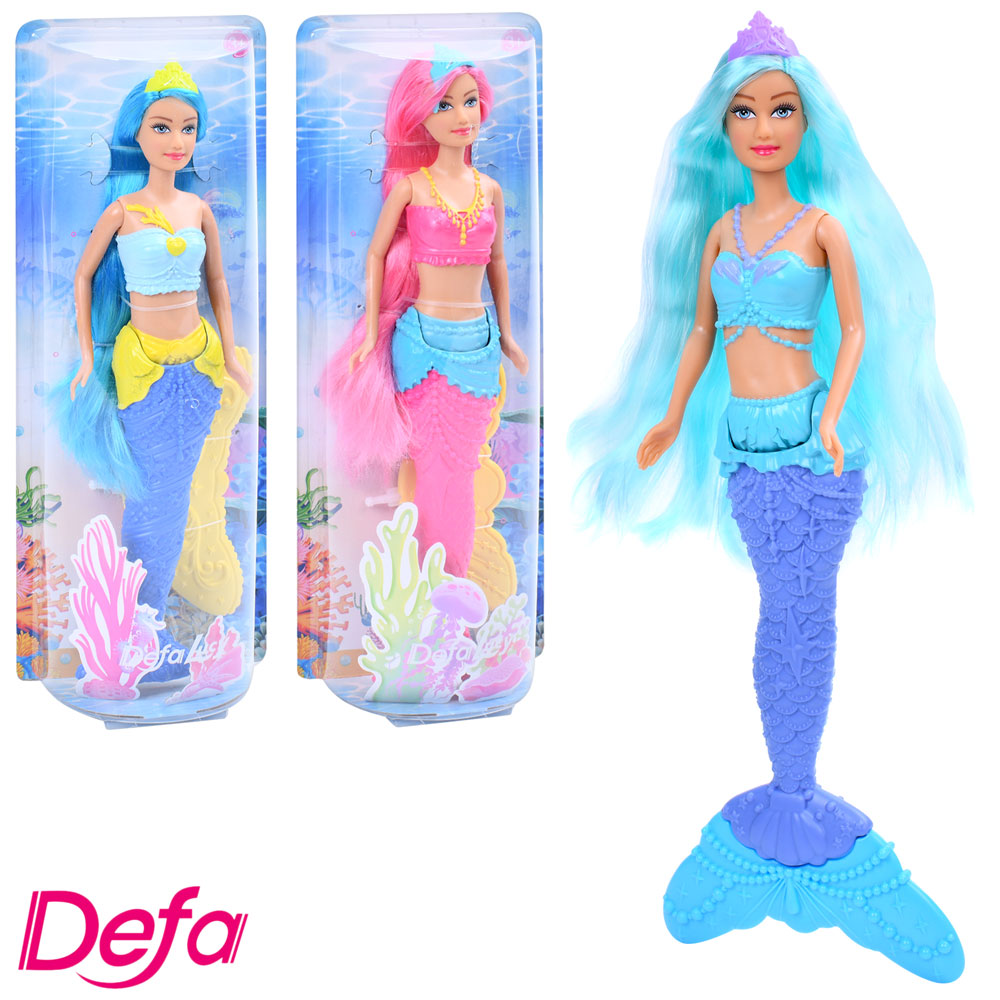 Лялька DEFA 8510 русалка, 3 види, бліст.,  12,5-33,5-5,5 см.
