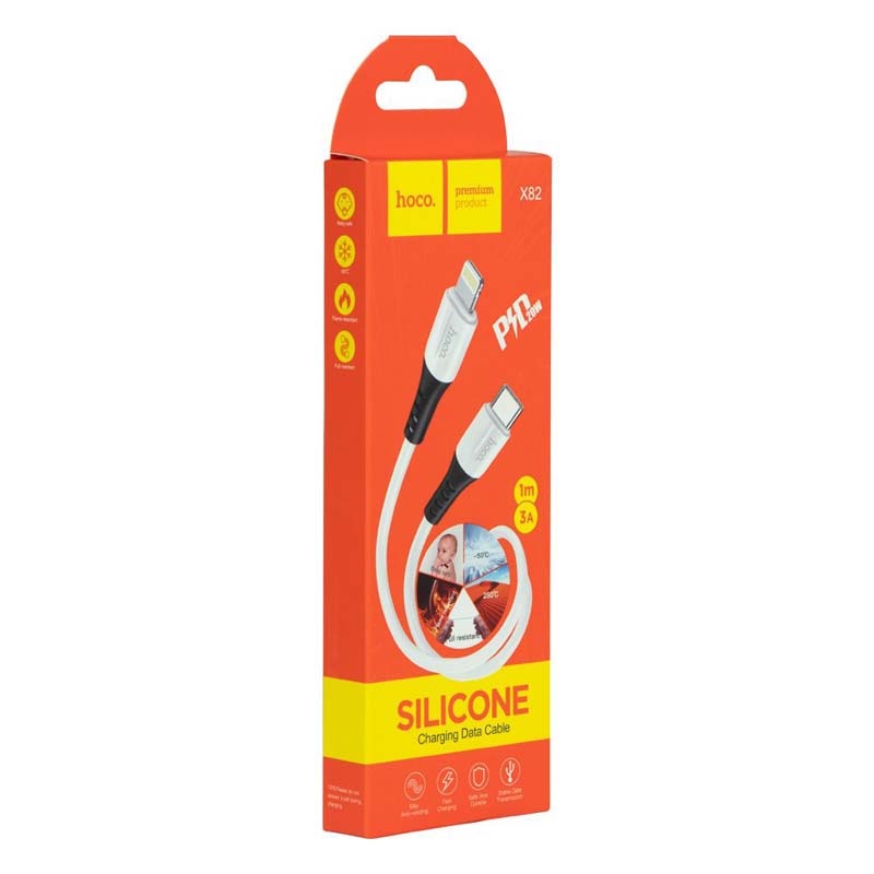 Кабель USB Hoco X82 Лайтнін (Білий)