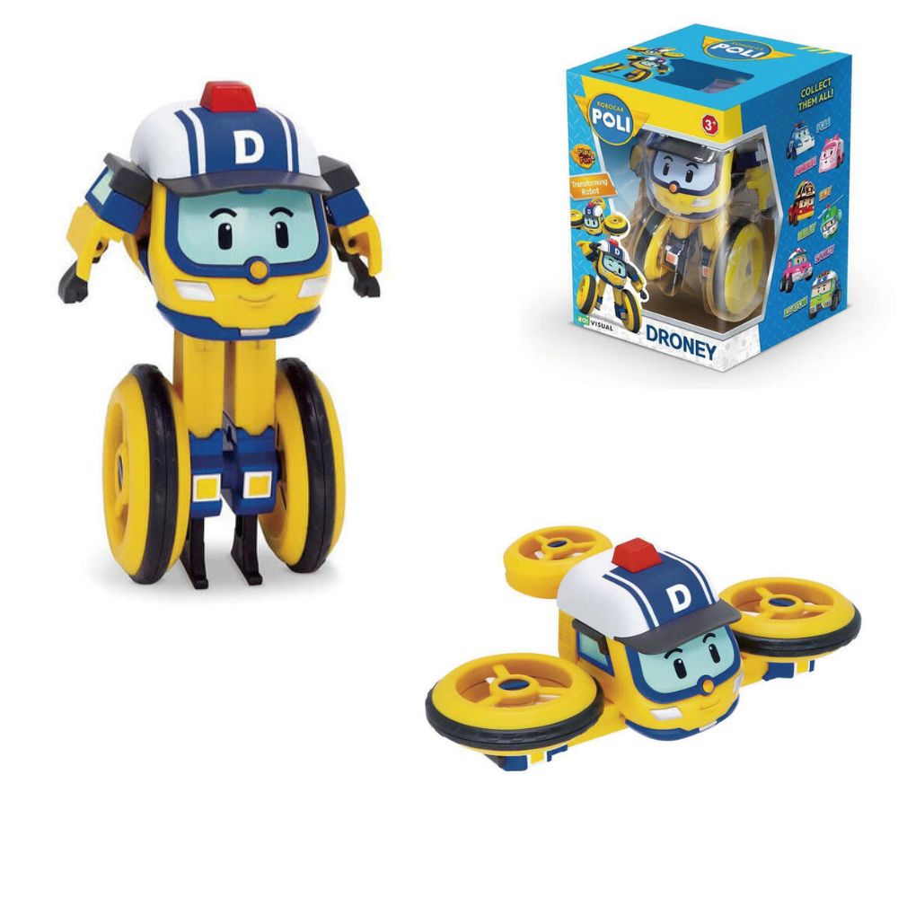Колекційна машинка-трансформер Робокар Дроні (10 СМ)