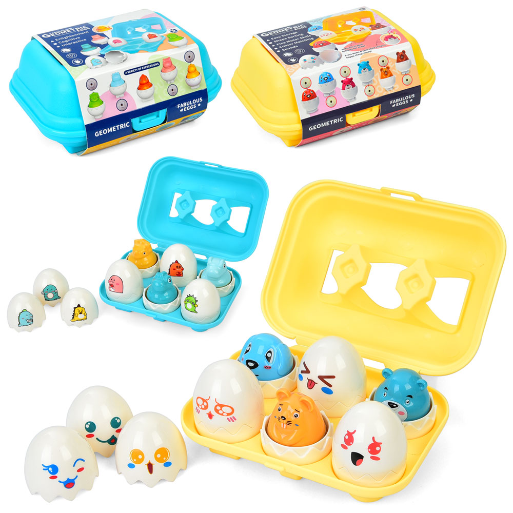 Гра DF32-DF35 яйця, 6 шт., пискавка, лоток, 2 види(динозаври, тварини), карт.обг., 16-8-12,5 см.