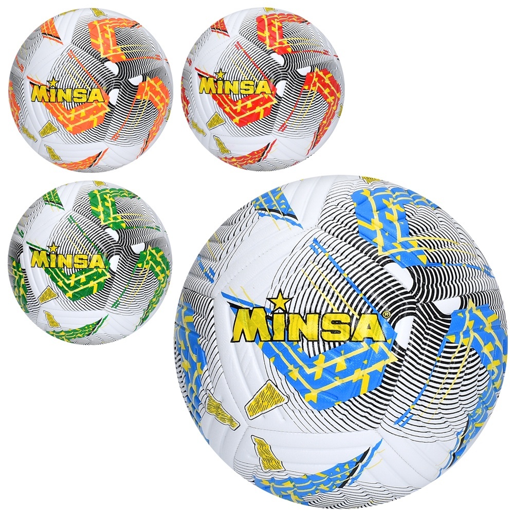 М'яч футбольний MS 4298 розмір 5, TPE, 400-420г, 4 кольори, кул.