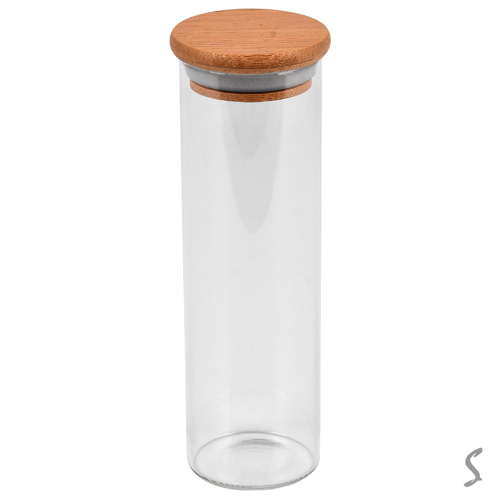 Банка з бамбуковою кришкою 200мл 4.7*15см R101224-15