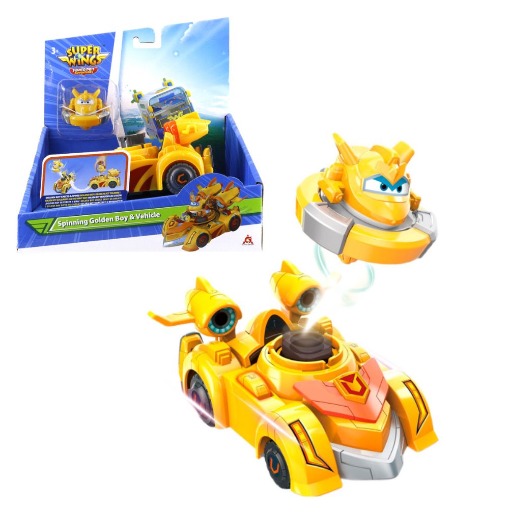 Ігровий набір Super Wings Spinning Vehicle Золотий Хлопчик (Golden Boy)