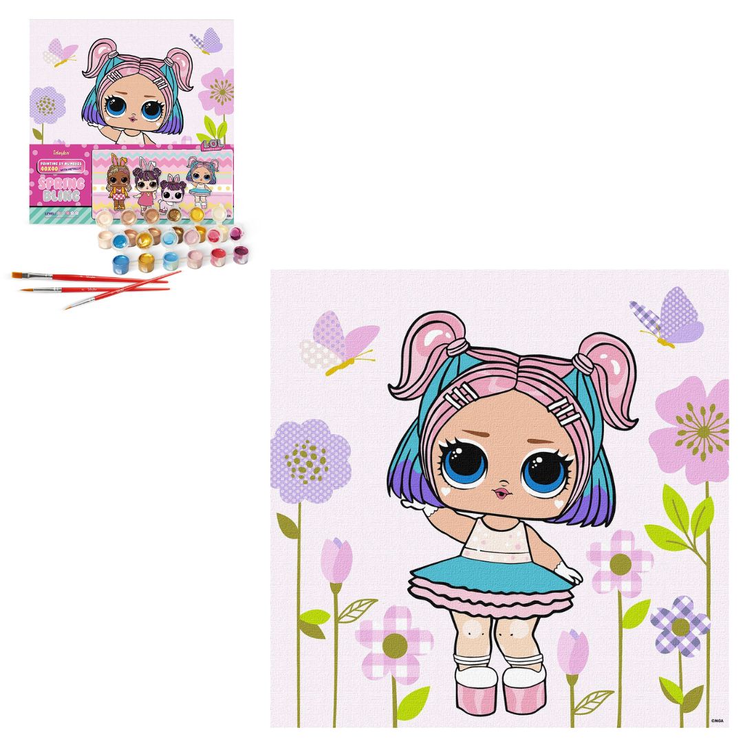 Картина за номерами для дітей "L.O.L. Surprise! HipHop4Lyfe CandyQT" 40х40см