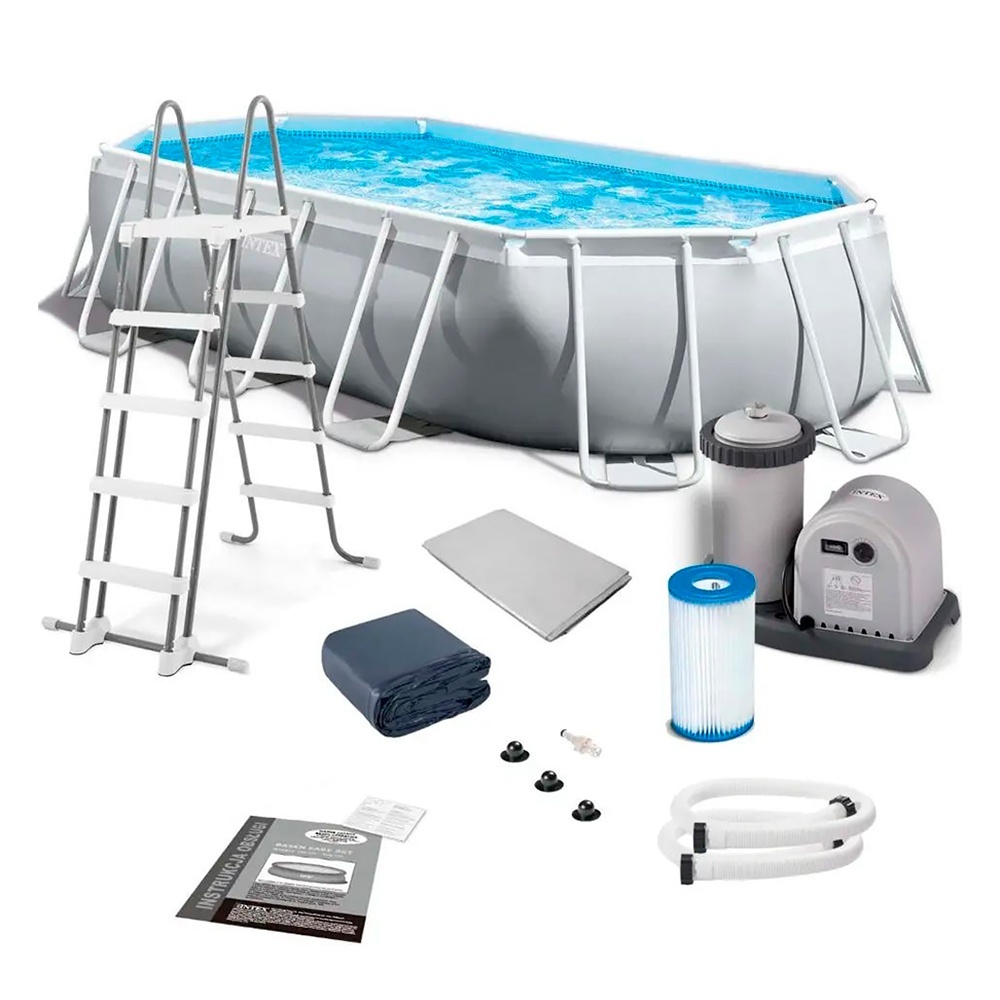 Басейн каркасний 26796 прямокутний, 13365л, фільтр-насос, сходи, підстилка, тент, кор.,503-274-122см