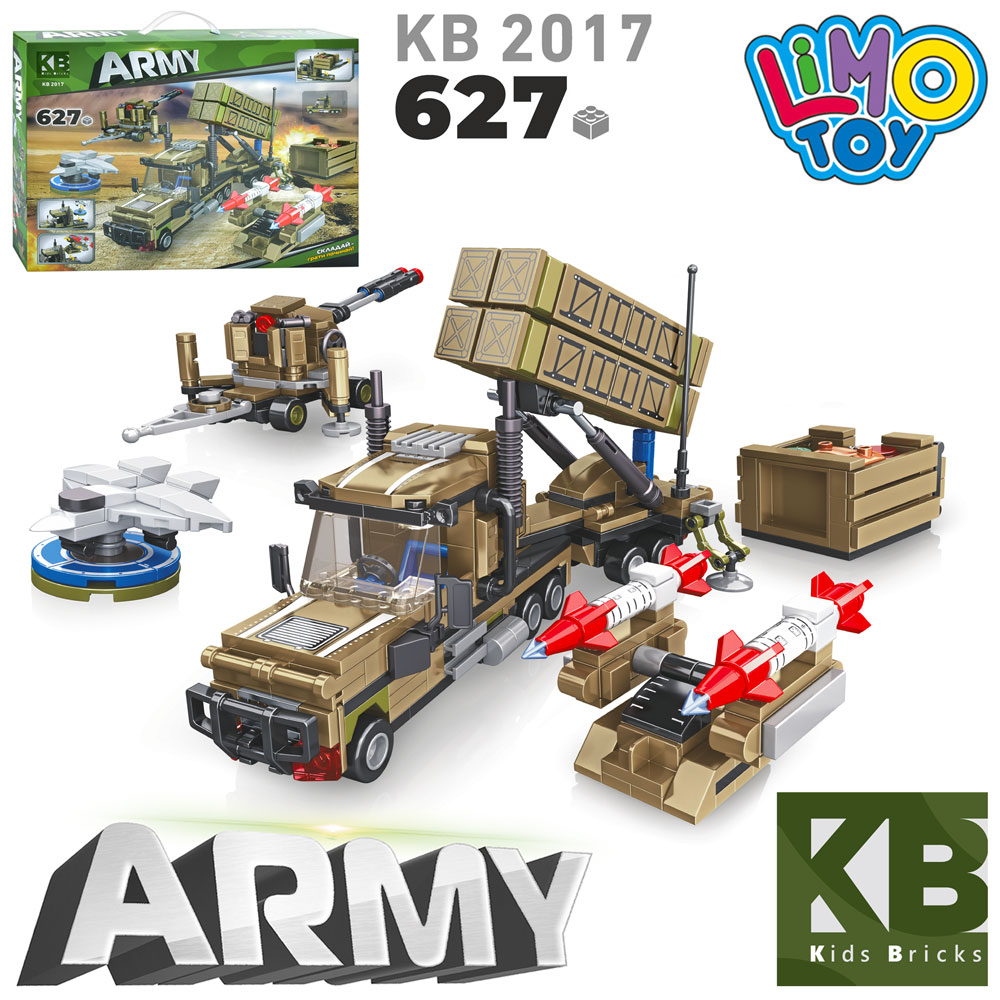 Конструктор KB 2017 військова техніка, 627 дет., кор., 45-33-7 см.