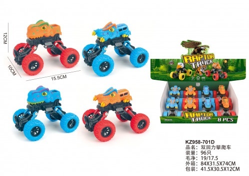 Іграшка №KZ958-701D позашляховик "Raptor Truck" голова динозавра (12 * 10 * 15.5) см в уп.8шт 4цв