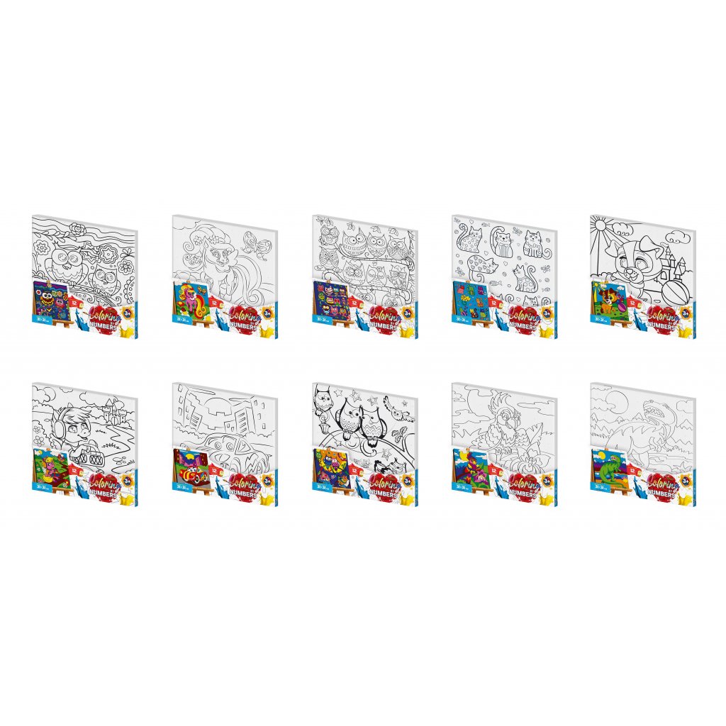 Креативна творчість "Розмальовка за номерами "Coloring by numbers" 31см*31см с.1 (10)