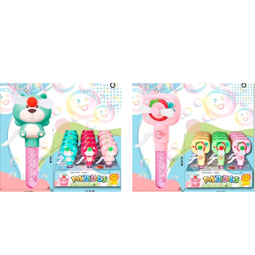 Мильні бульбашки 1986-65-66 меч,ручка-вентилятор(механіч)2види диспл.ведмідь.фотоапарт.3 кольори