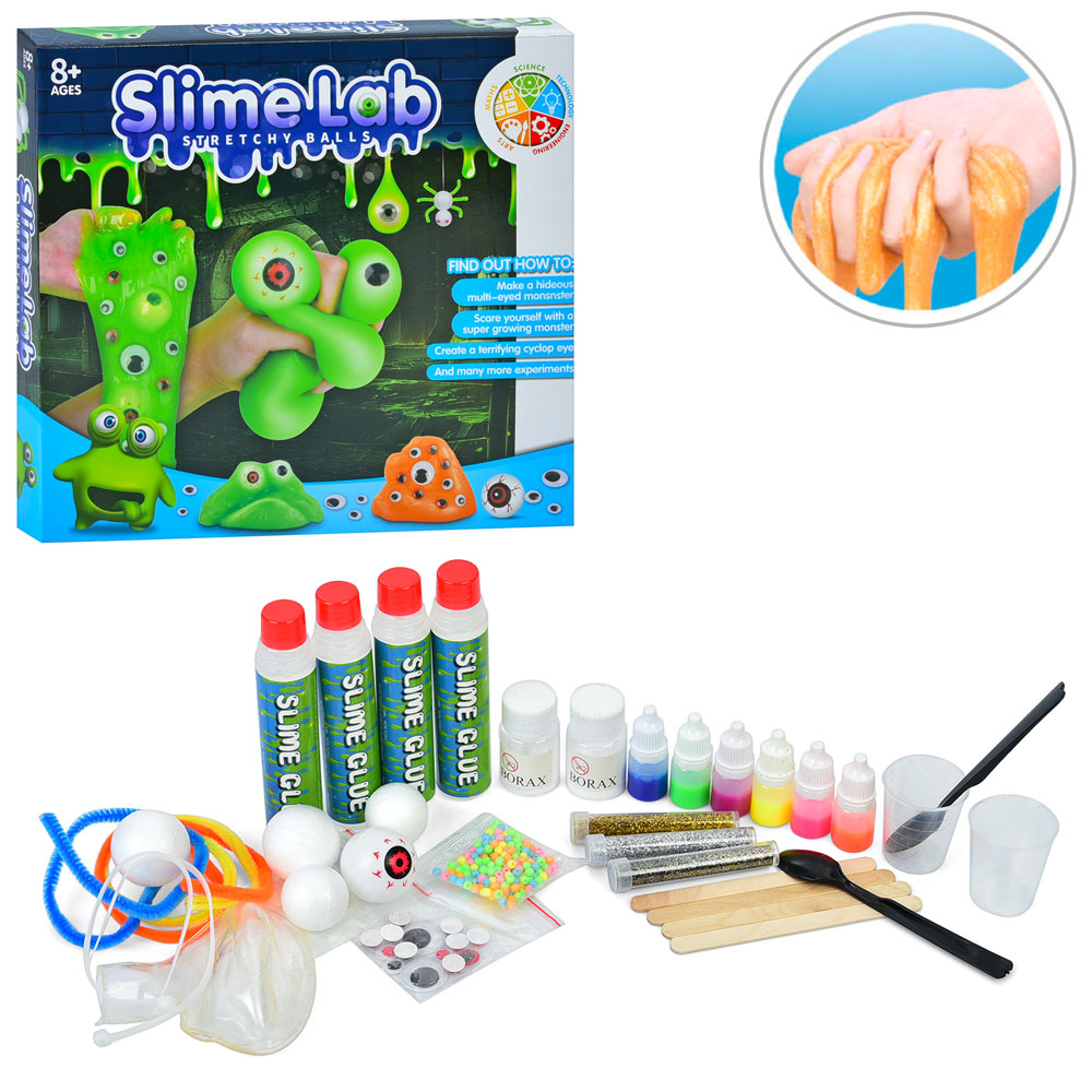 Лизун MK 5516 набір для творчості, зроби сам, фарби, ємності, глітер, інструменти, кор., 30-27-4,5см