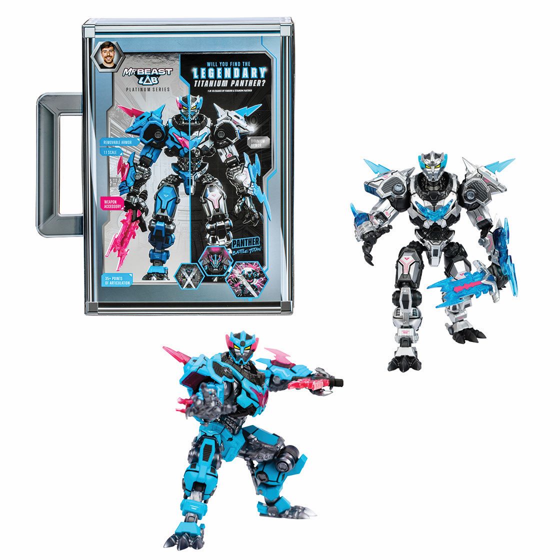 Колекційна фігурка Пантера платинова ТМ "MrBeast Lab"