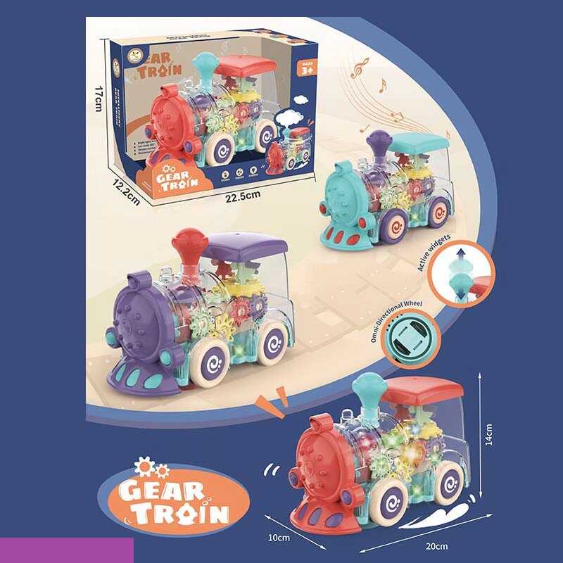 Фотография 1 товарной позиции интернет-магазина детских игрушек www.smarttoys.com.ua Потяг KL 1209 (60/2) 2 кольори, рухливі шестерні, колесо вільного ходу, світло, звук, на батарейках, в коробці