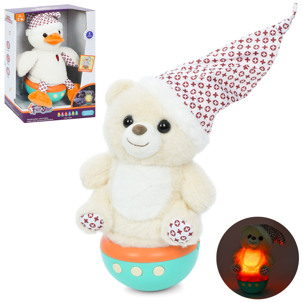 Неваляшка T511 м'яка,повтор.слова,2реж.гучн.,2види,нічник-світло(кольорове),муз.,бат.,кор.,21-29-12,