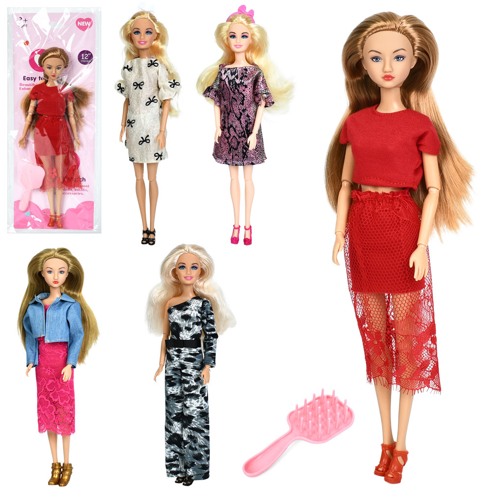 Лялька A813A-1-2-3-4-5 шарнірна, 5 видів, лист, кул., 13-36-4 см.