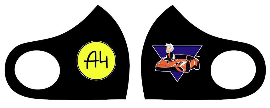 Маска Pitta Print S A4 Ламба Black																						