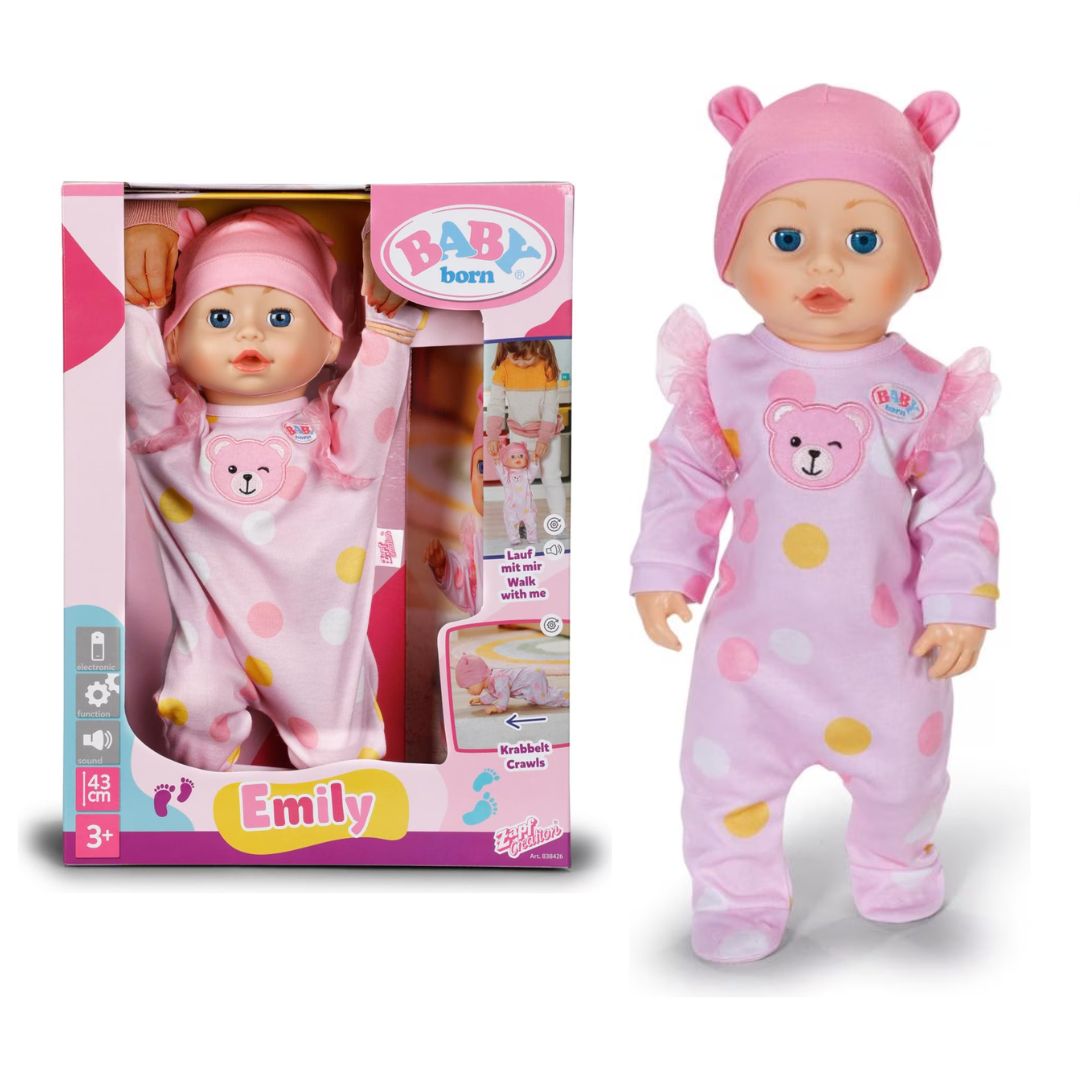 Інтерактивна лялька BABY BORN – ПЕРШІ КРОКИ ЕМІЛІ (43 см)