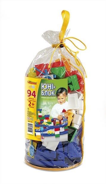 Конструктор дитячий "Юні-блок" (94 дет.) шитий кульок