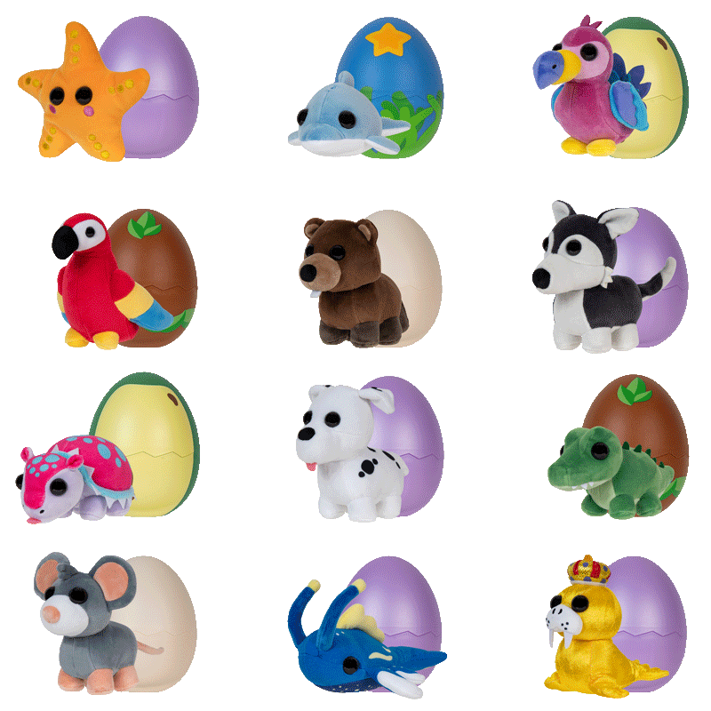 М’яка іграшка-сюрприз в яйці ADOPT ME! S2 - КУМЕДНІ ЗВІРЯТКА (12 видів, в асорт.)