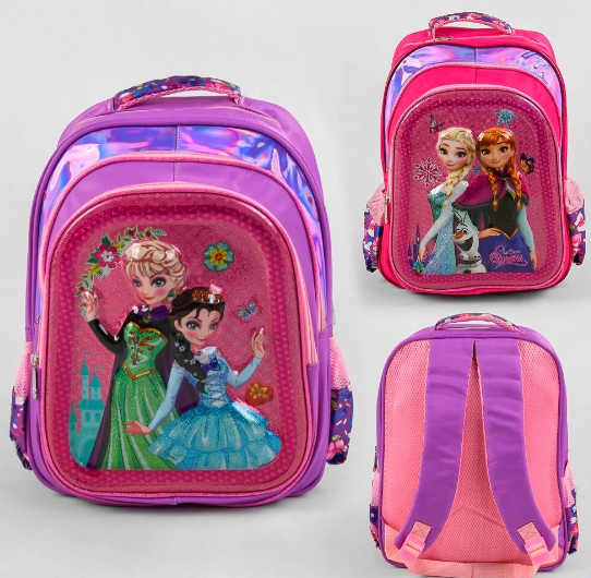 Рюкзак шкільний С 43722 2 ВИДУ, 1 відділення, 2 кишені, м'яка спинка, в пакеті