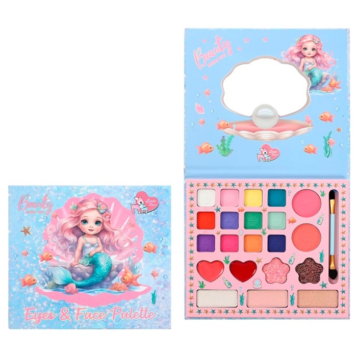 Косметика LD6159 тіні, рум'яна, пензлик, дзеркало, кор., 17-15-1 см.