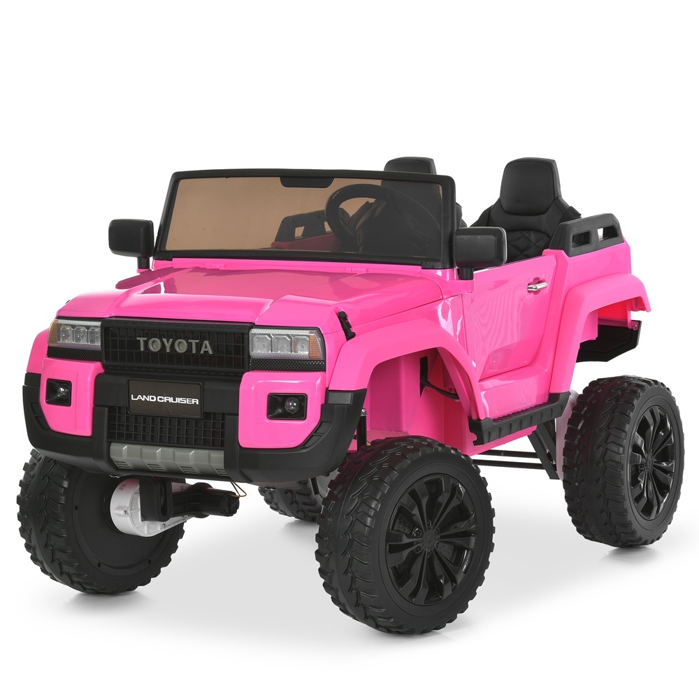 Джип M 6296EBLR-8(24V) 2,4G радіок,4мотори45W,1акум24V7AH,EVA,MP3,USB,TF,BT,шкіра,муз,світло,рожевий