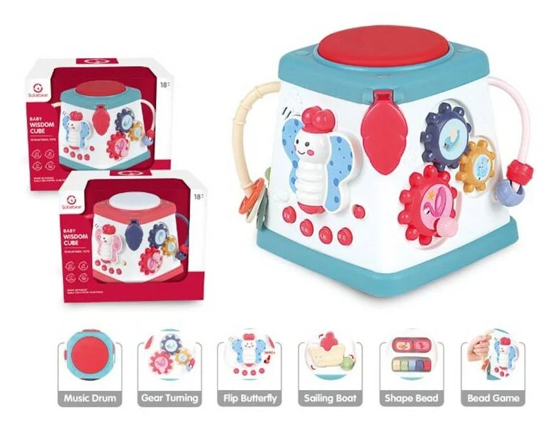 Логічний куб YL 505-11 A (24) підсвічування, мелодії, пісні, вивчення англ. алфавіту, цифр, назв тварин, в коробці