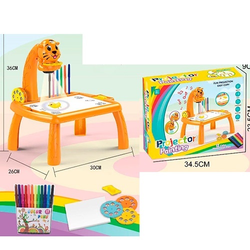 Фотография 1 товарной позиции интернет-магазина детских игрушек www.smarttoys.com.ua Проектор RFY222-4 для малювання, на ніжках, слайди, маркери, світло, бат., кор., 30-24-9 см.