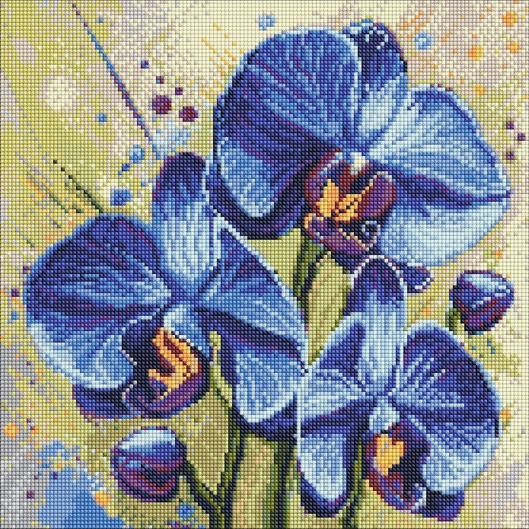 Набір з алмазною мозаїкою "Ніжна орхідея" 40х40см