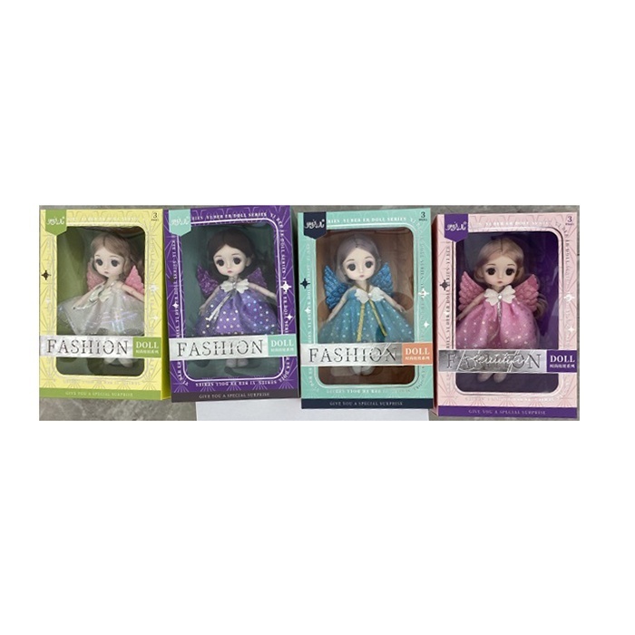 Лялька Y42-1 фея, з крилами, шарнірна, 4 види, кор., 15-22-6 см.