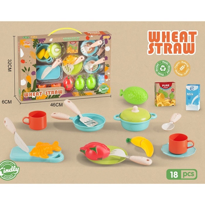 Посуд YY-191 каструля, сковорідка, кухонний набір, чашки, тарілки, продукти на липучках,кор.,46-32-6