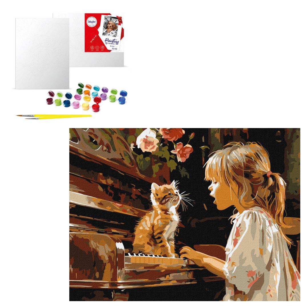 Набір для розпису по номерах "Співочий дует" 30х40см