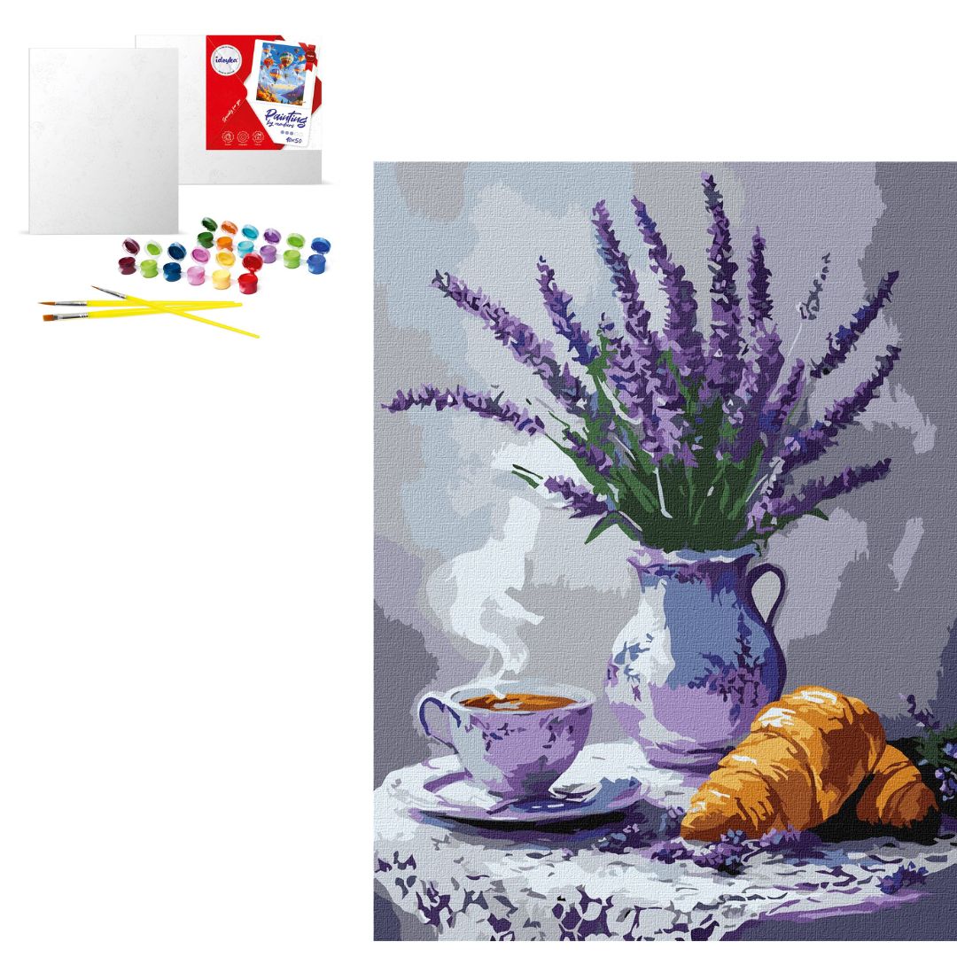 Набір для розпису по номерах "Лавандовий натюрморт" 30x40см