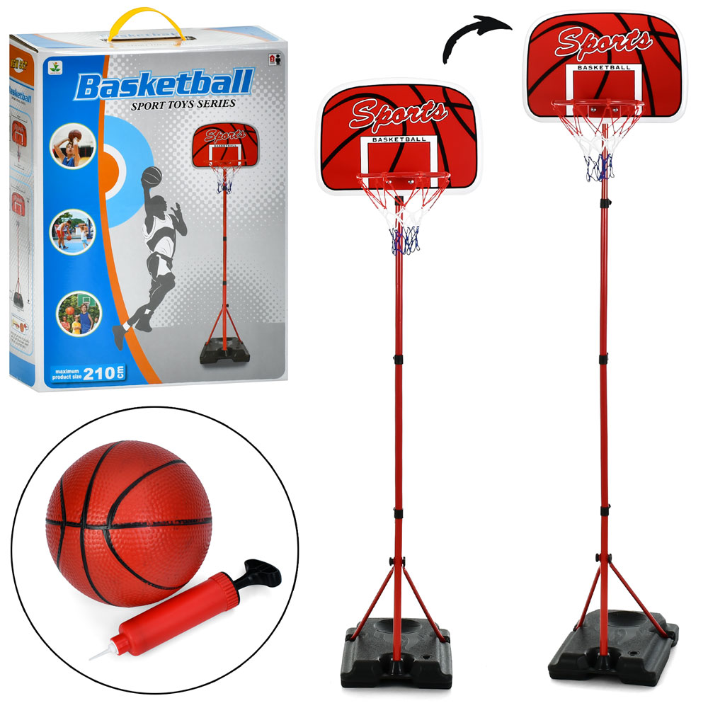 Баскетбольне кільце MR 1522 на стійці(мет.),щит(плас.),кільце(мет.),сітка,м'яч,насос,кор.,37-51-11,5