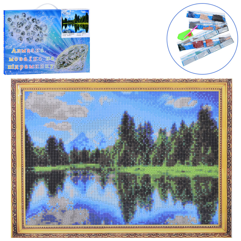 Набір для творчості MK 5362 алмазна мозаїка/вишивка, Природа, кор., 41-31-2,5 см.