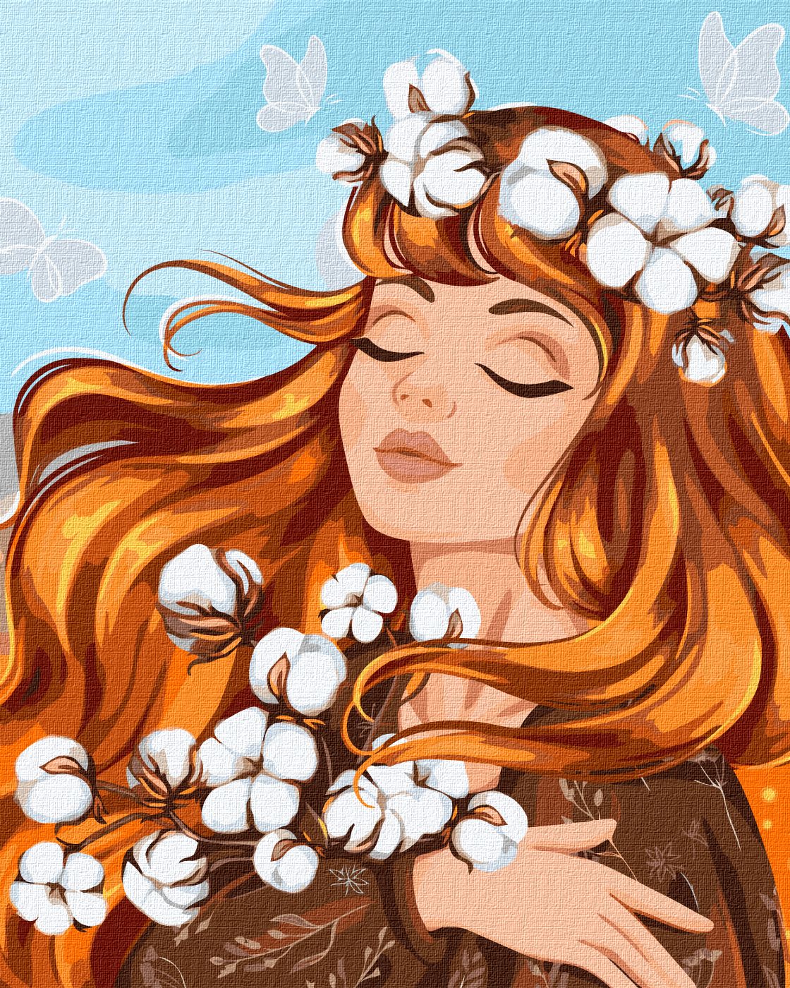 Набір для розпису по номерах. "Вогняна ніжність" 40х50см