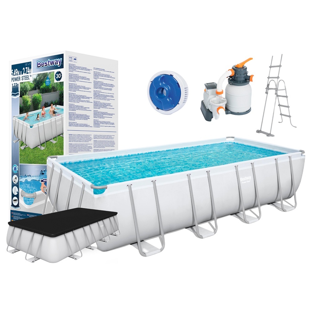 Басейн каркасний BW 56466 549-274-122 см., фільтр-насос, сходи, підстилка, тент, кор., 68-145-62 см.