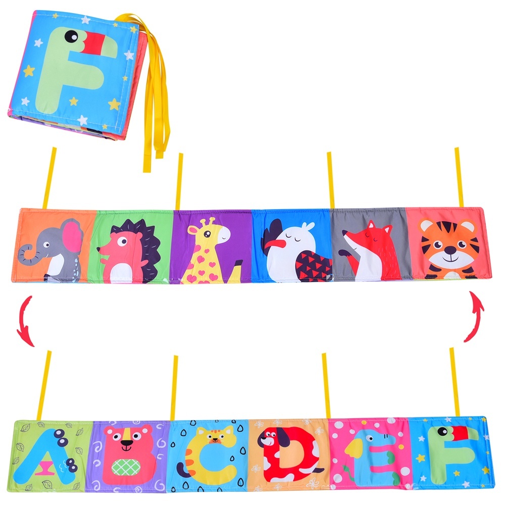 Підвіска 059-2 на ліжко,зав'язки,шуршить,пискавка,двостороння(тварини, англ.букви),кул.,15-14,5-4см.