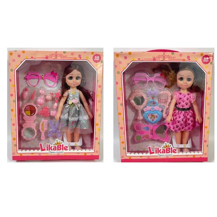 Лялька 2026 D4-5 окуляри, ножиці, гребінець, аксесуари, 2 види, муз., бат. (табл.), кор., 29-35-8 см