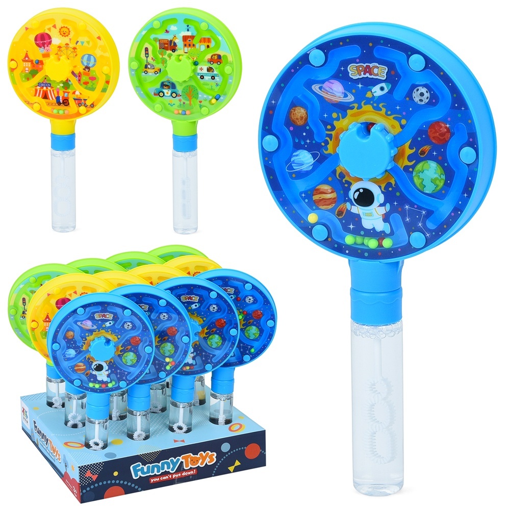 Мильні бульбашки 656P меч, кришка-лабіринт, 3 види, 12 шт. в диспл., 20-22,5-23 см.