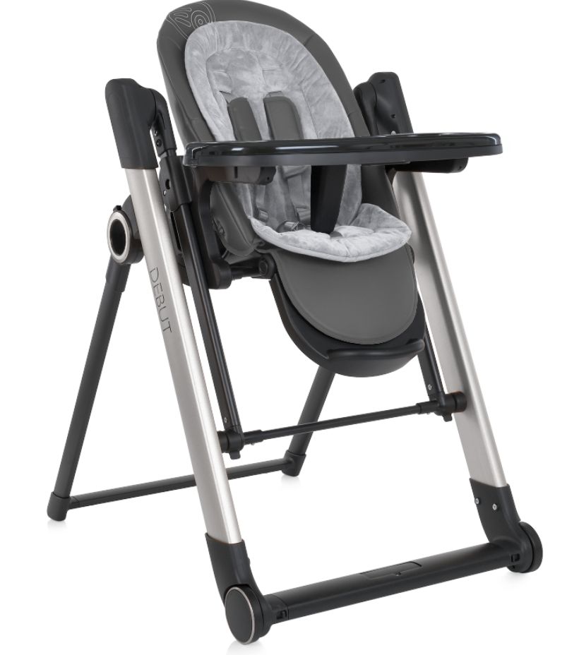 Стільчик-гойдалка ME 1102 DEBUT Dark Gray радіокер., ел.прив., для годув.,5точ.рем.,тайм, темн-сірий