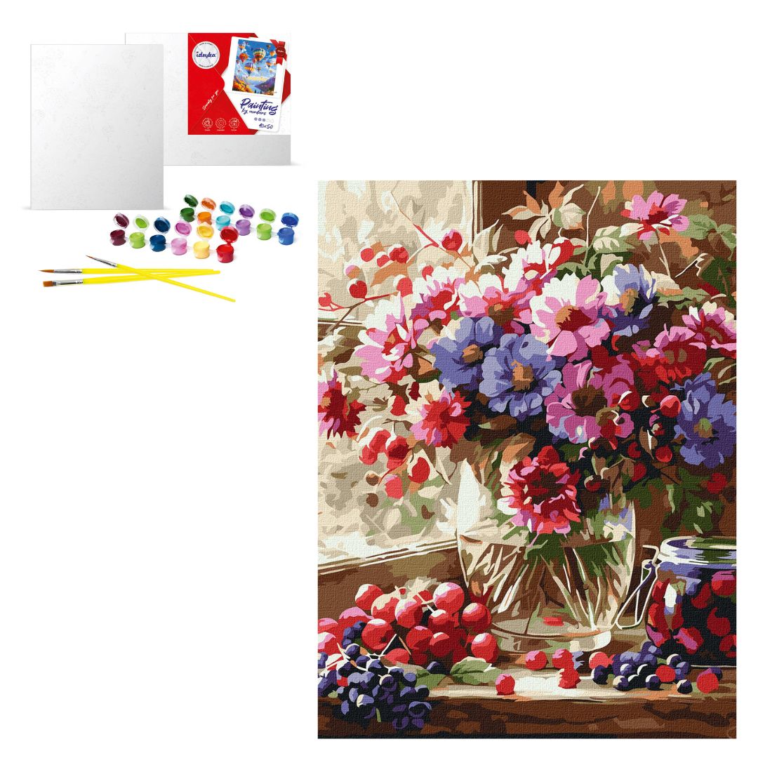 Набір для розпису по номерах "Букет і фрукти" 30х40cm